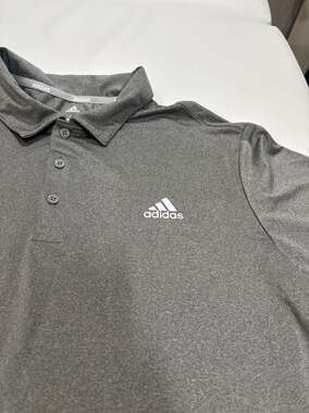Adidas Golf Performance Polo Shirt Men's Size Large Heather Grey